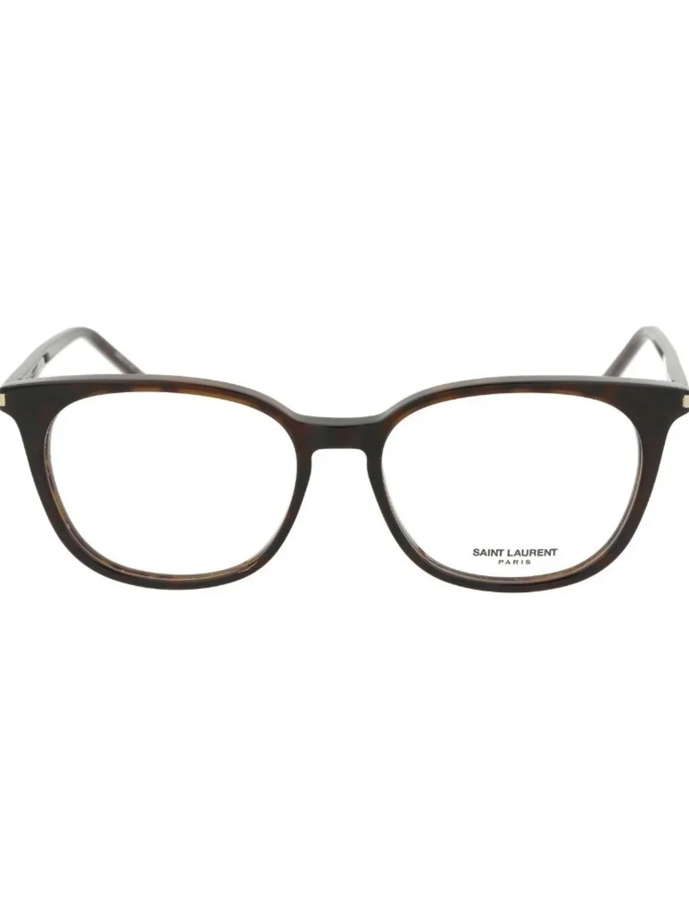 New Saint Laurent Women's Eyeglasses Round Oval Shiny Classic Havana